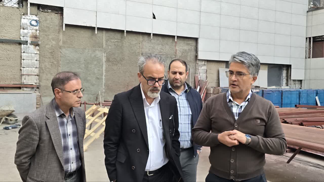 بازدید سرپرست معاونت توسعه مدیریت و منابع دانشگاه از روند ساخت بیمارستان تخصصی سرطان